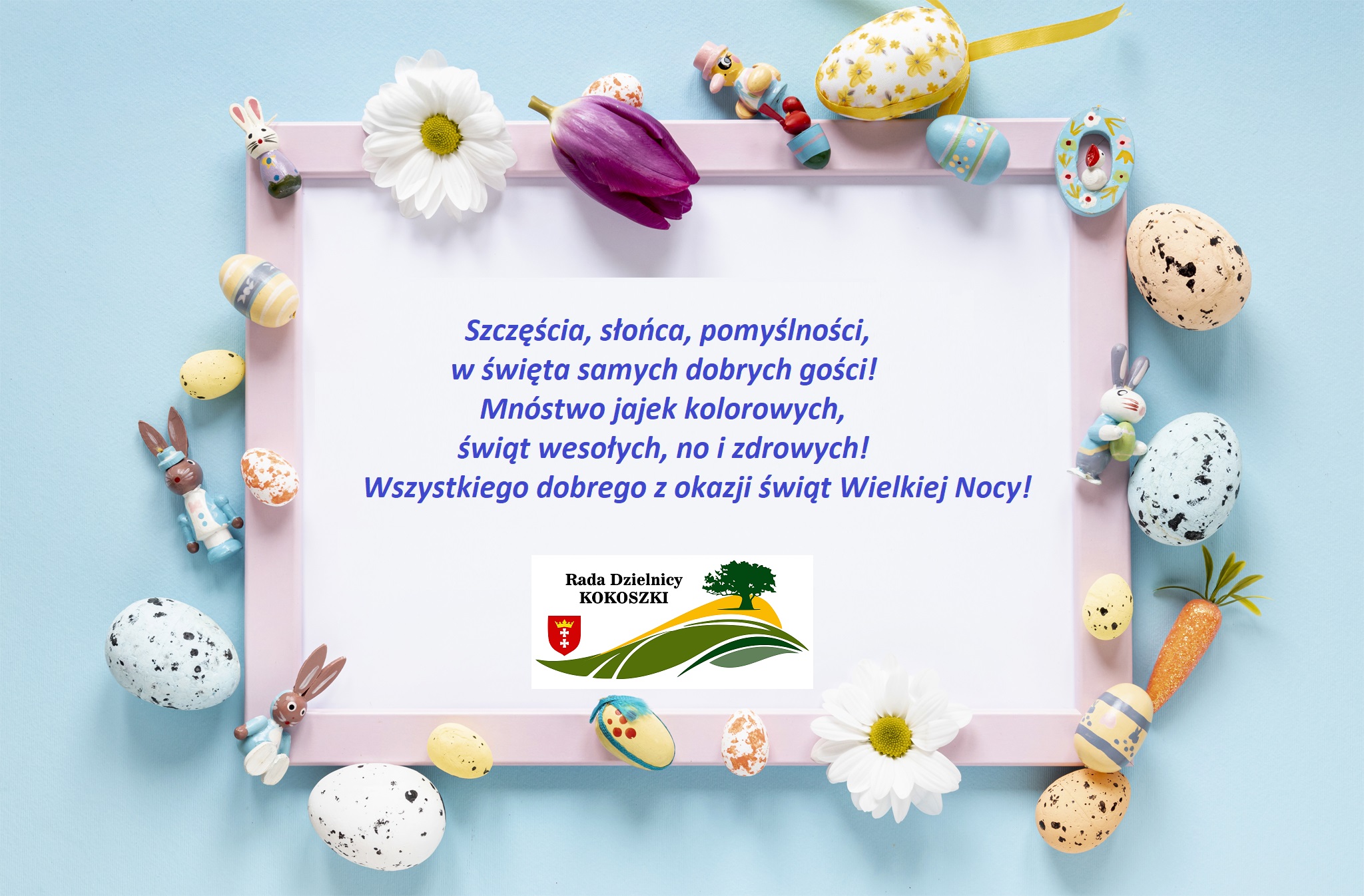 kartka wielkanocna burmistrz piaseczna przewodniczacy rady miejskiej piaseczno 2022